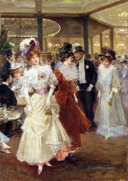  Dynasty Oil Painting - The Party Spain Bourbon Dynasty Mariano Alonso Perez